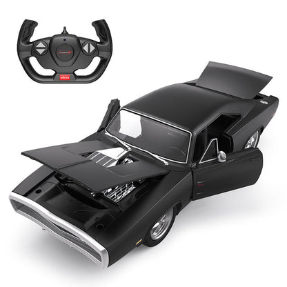 Dodge Charger R/T with Engine RC Car 1/16 Licensed Remote Control Toy Car with Open Doors and Working Lights by Rastar, Fast & Furious
