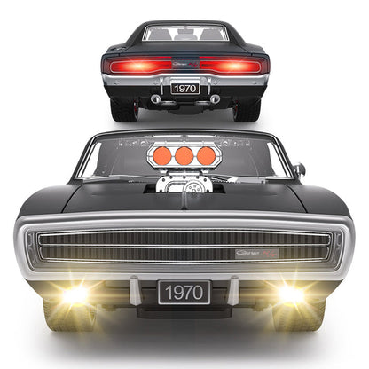 Dodge Charger R/T with Engine RC Car 1/16 Licensed Remote Control Toy Car with Open Doors and Working Lights by Rastar, Fast & Furious