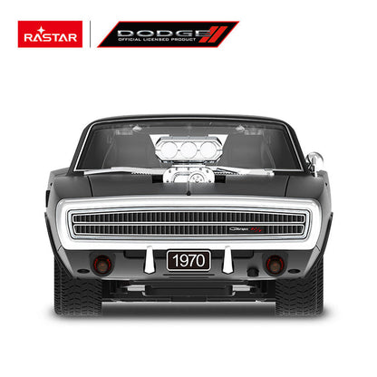 Dodge Charger R/T with Engine RC Car 1/16 Licensed Remote Control Toy Car with Open Doors and Working Lights by Rastar, Fast & Furious
