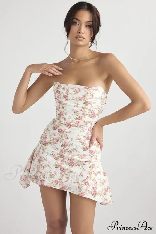 Draped Strapless Stylish Corset Dress