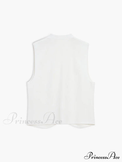 Effortless Charming Stripe Vest Sweaters-L