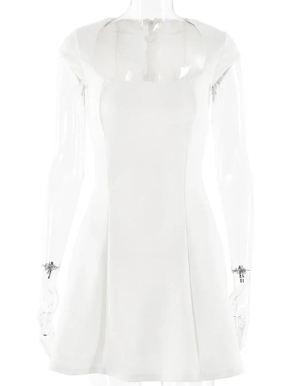 Elegant Backless Bodycon Mini Christmas Party Dress Dresses-L