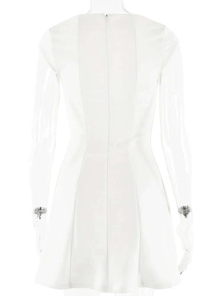 Elegant Backless Bodycon Mini Christmas Party Dress Dresses-L
