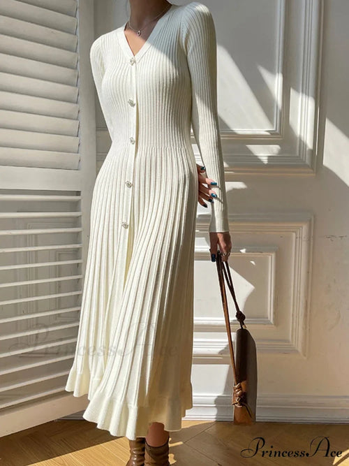 Elegant Off Shoulder Trendy Patchwork Floor Length Dress White / S