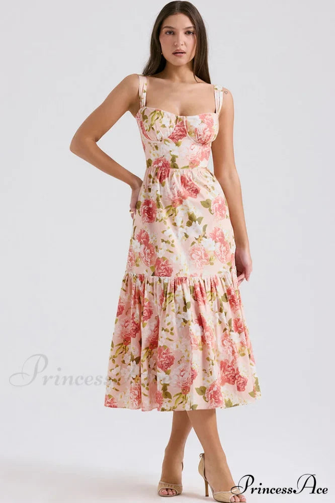 Elia Floral Stylish Midi Sundress