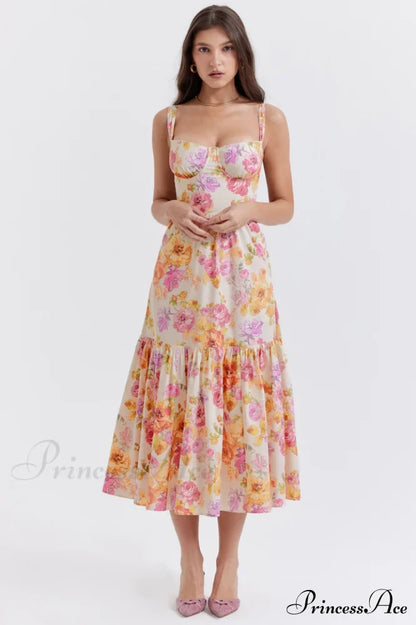 Elia Floral Stylish Midi Sundress