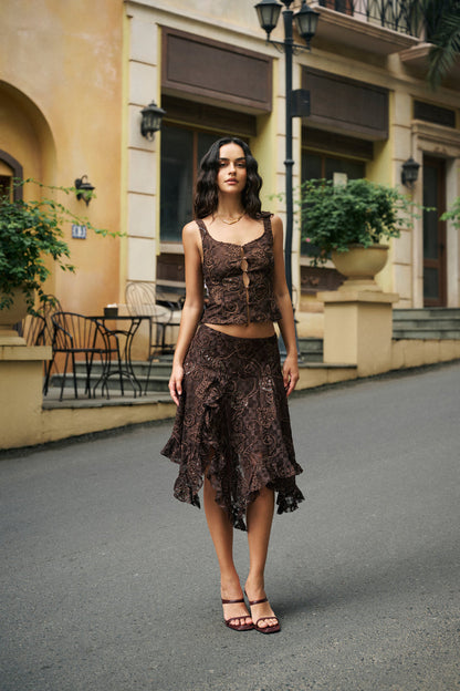 Embroidered lace set