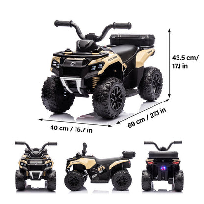 Explorer Quad UTV 6V Ride on Car 4-Wheeler Kids ATV with LED Lights and Music