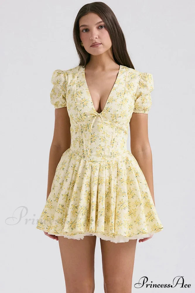 Faith Vintage Floral Pleated Mini Dress | Dress In Beauty