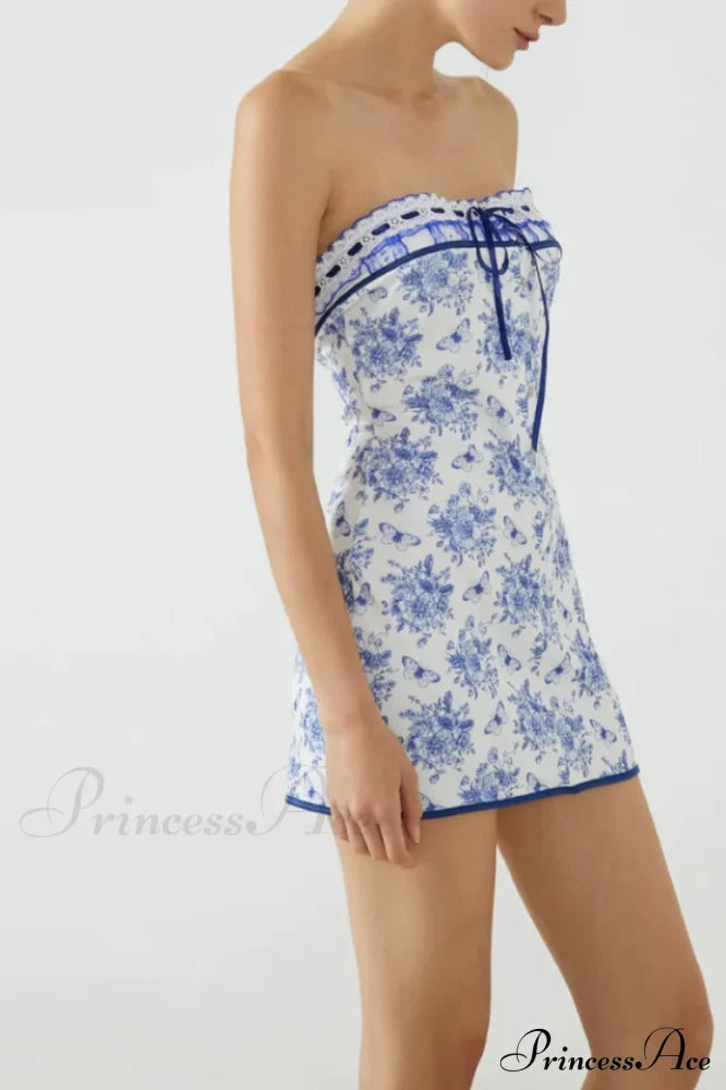 Fashion Bouquet Floral Charming Tube Short Dress