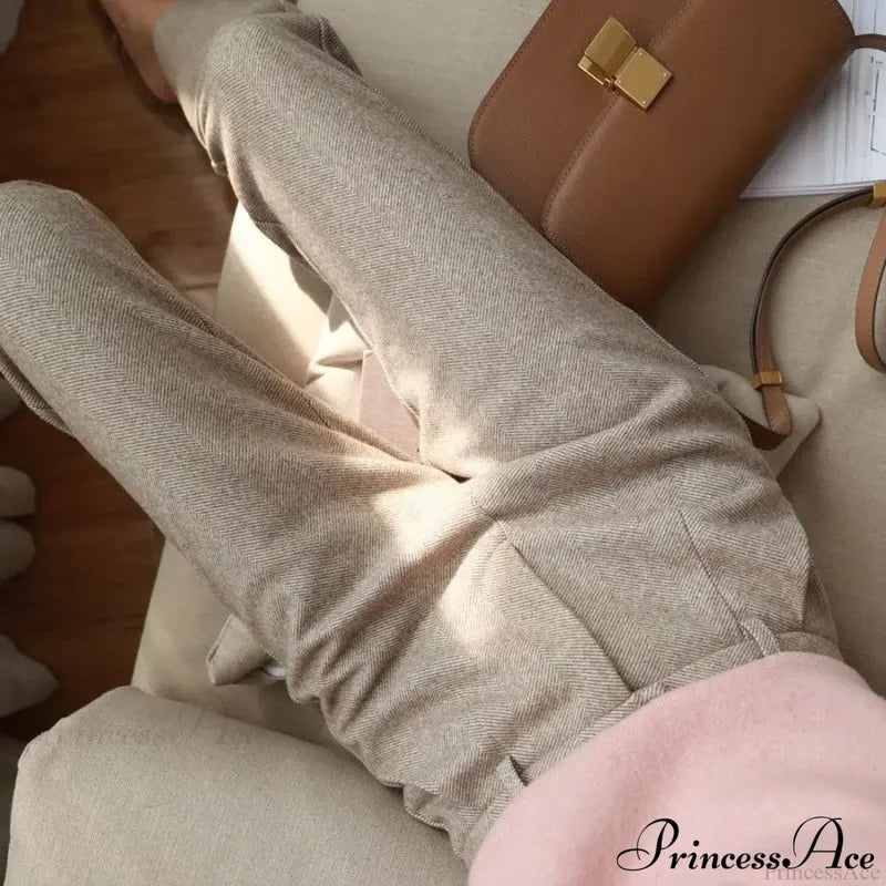 Fashion Office Wear High Waist Harem Pencil Trousers Autumn Winter Pants