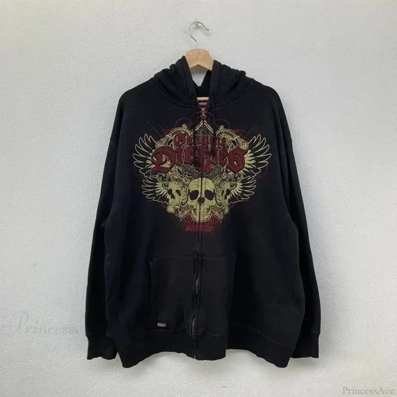 Fashionable Loose Plus Size Hoodie black 7 / S