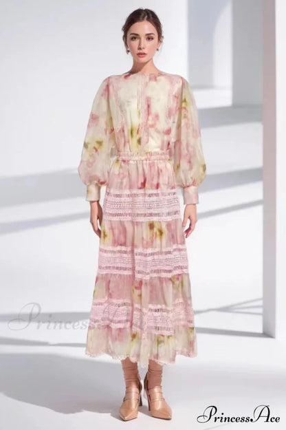 Faye Floral Top Charming + Skirt Set