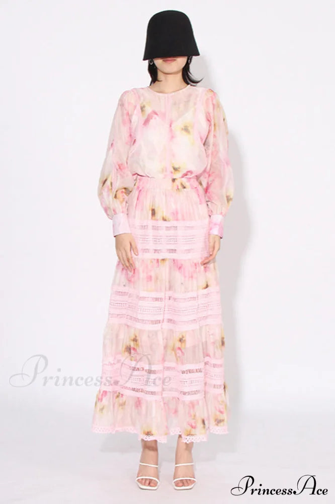 Faye Floral Top Charming + Skirt Set