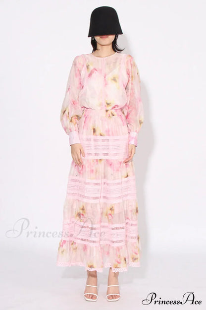 Faye Floral Top Charming + Skirt Set