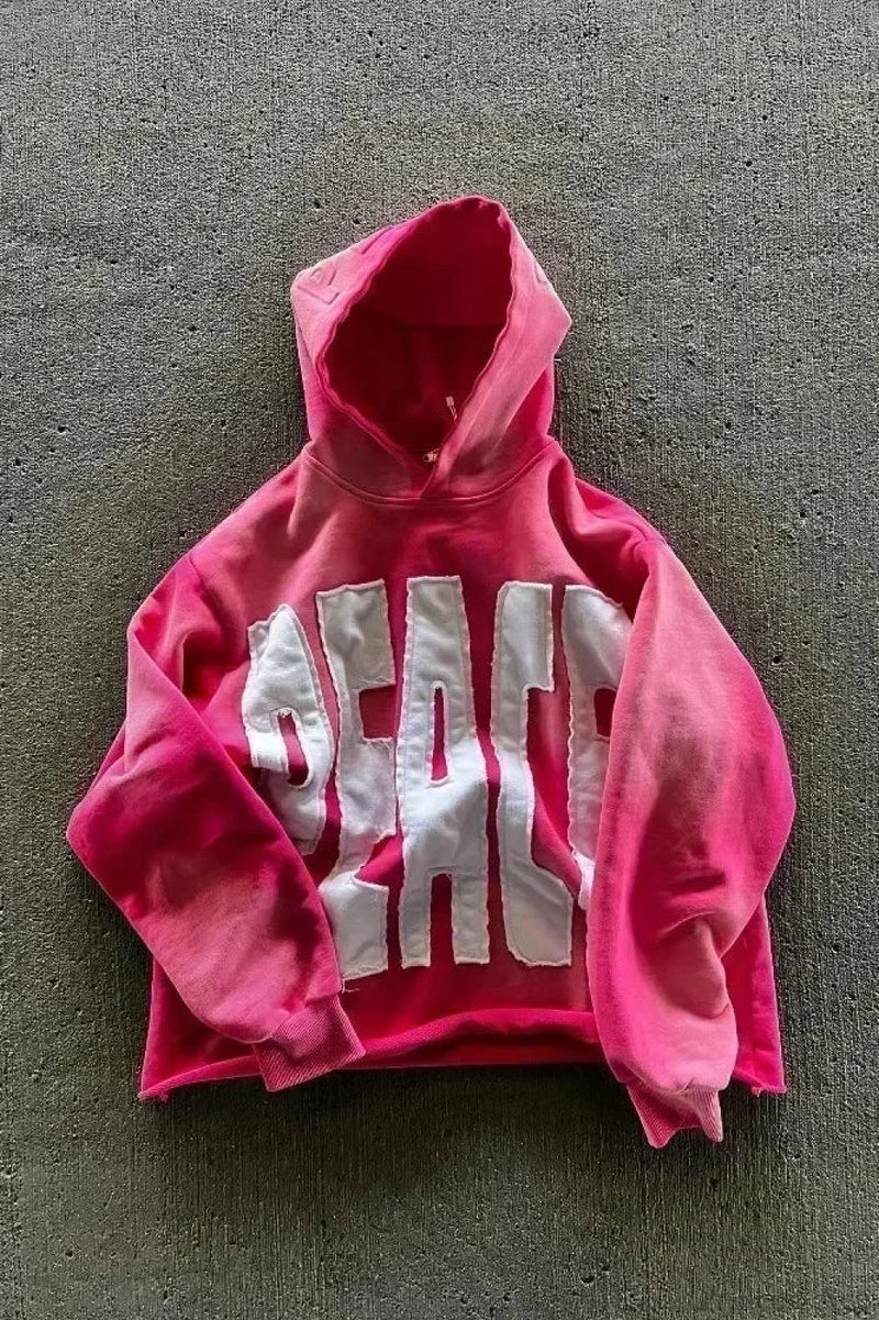 Flash Diamond Oversized Hoodie Pink 2 / M