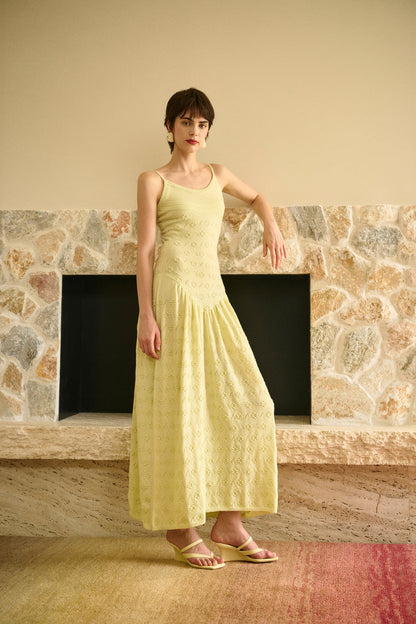 Floral jacquard maxi dress