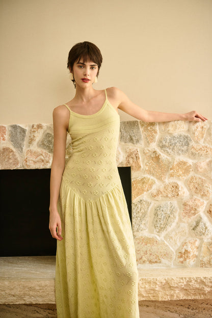 Floral jacquard maxi dress