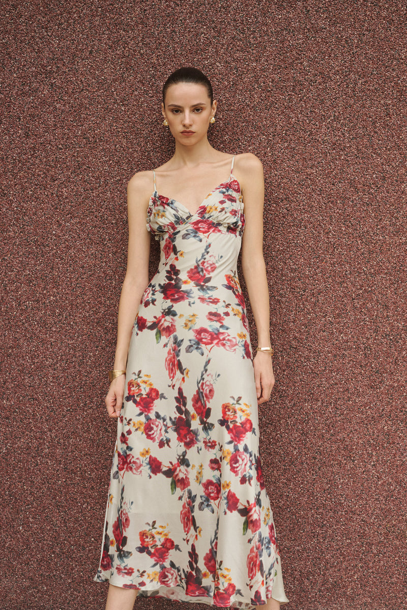 Floral slip maxi dress