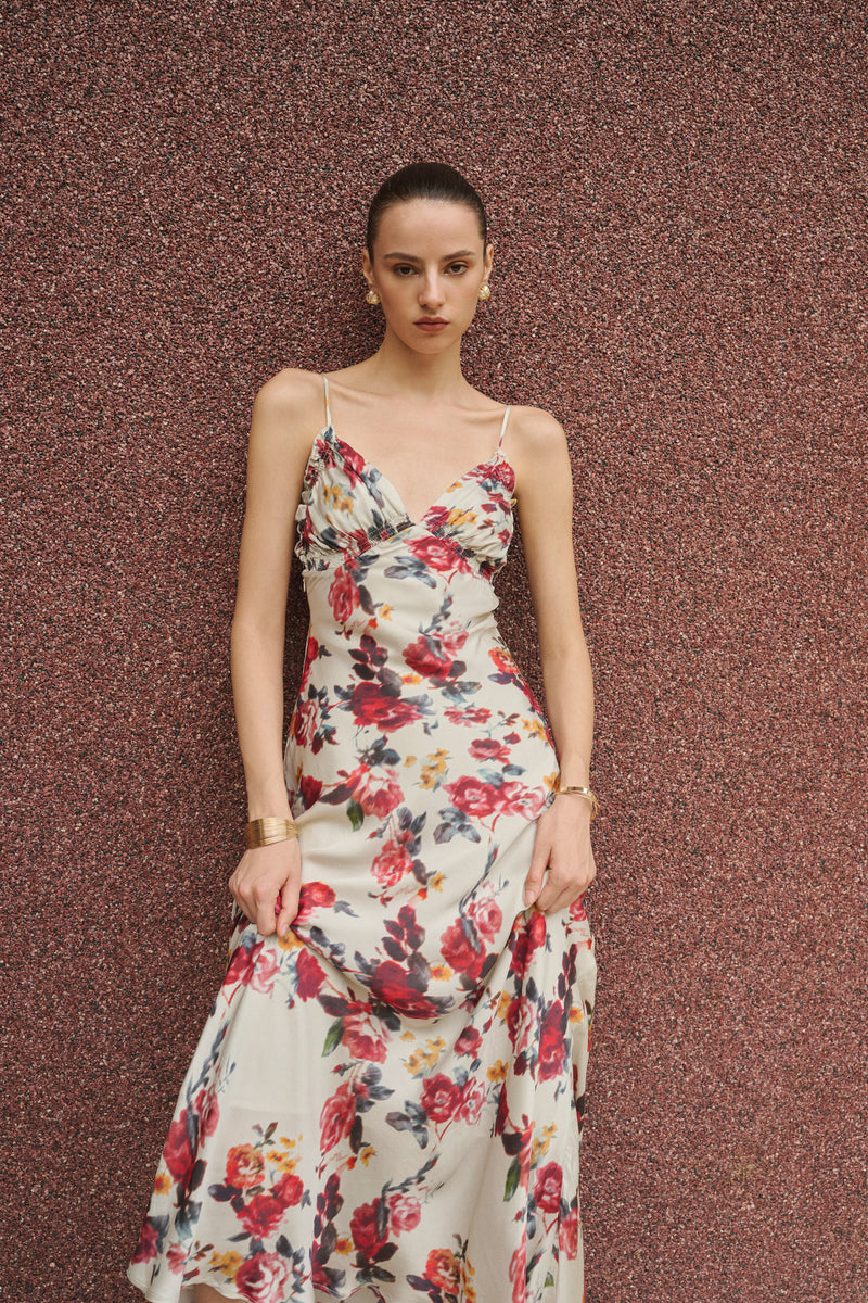 Floral slip maxi dress