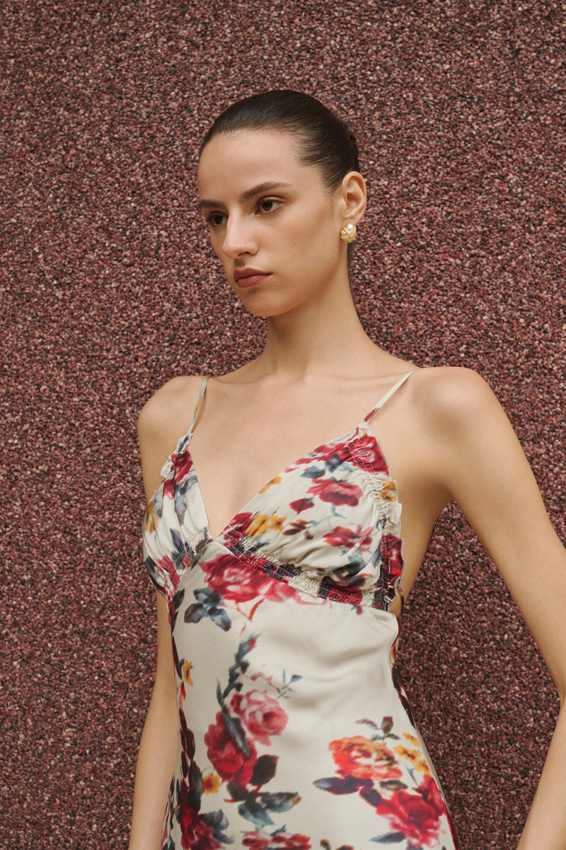 Floral slip maxi dress
