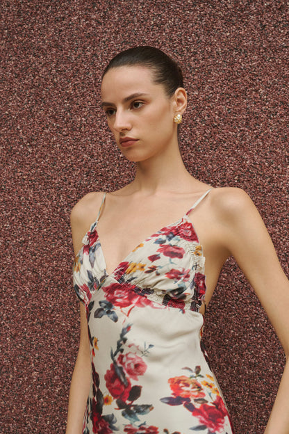 Floral slip maxi dress