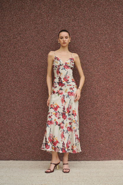 Floral slip maxi dress