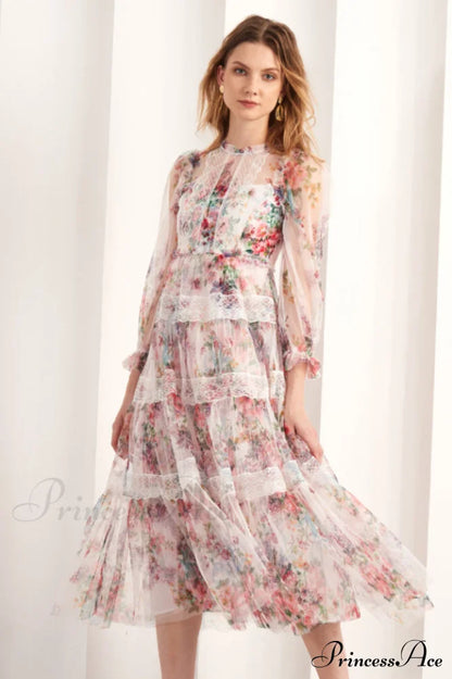 Floral Wonder Stylish Midi Dress