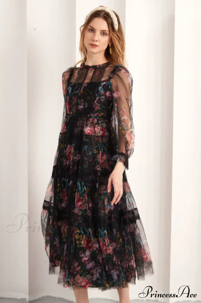 Floral Wonder Stylish Midi Dress