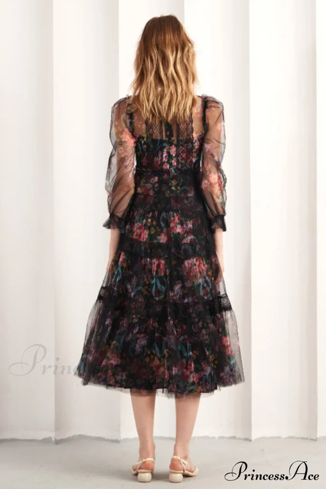 Floral Wonder Stylish Midi Dress