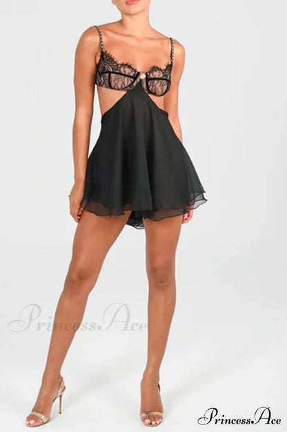Frenchie Elegant Mini Dress