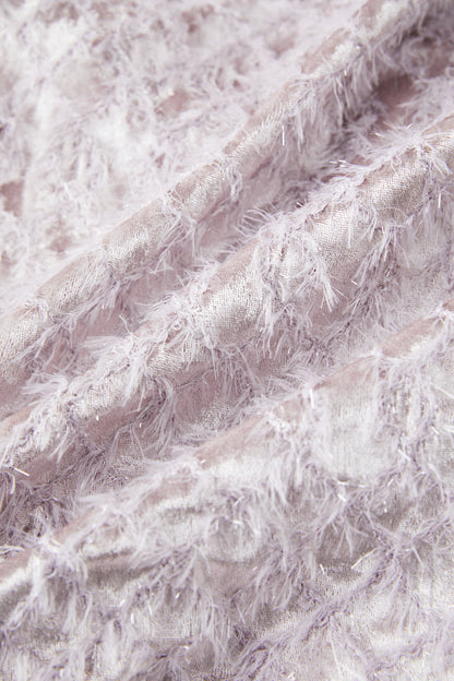 Fringed square neck dress