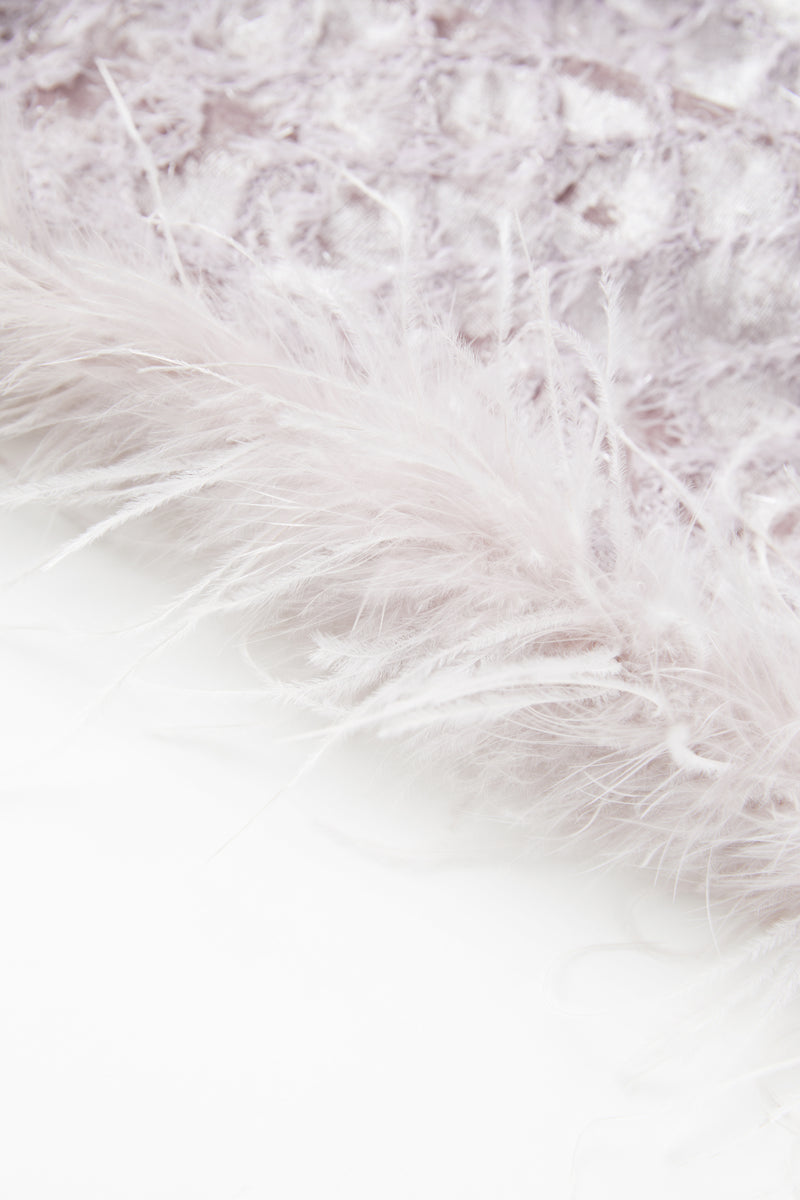 Fringed square neck dress
