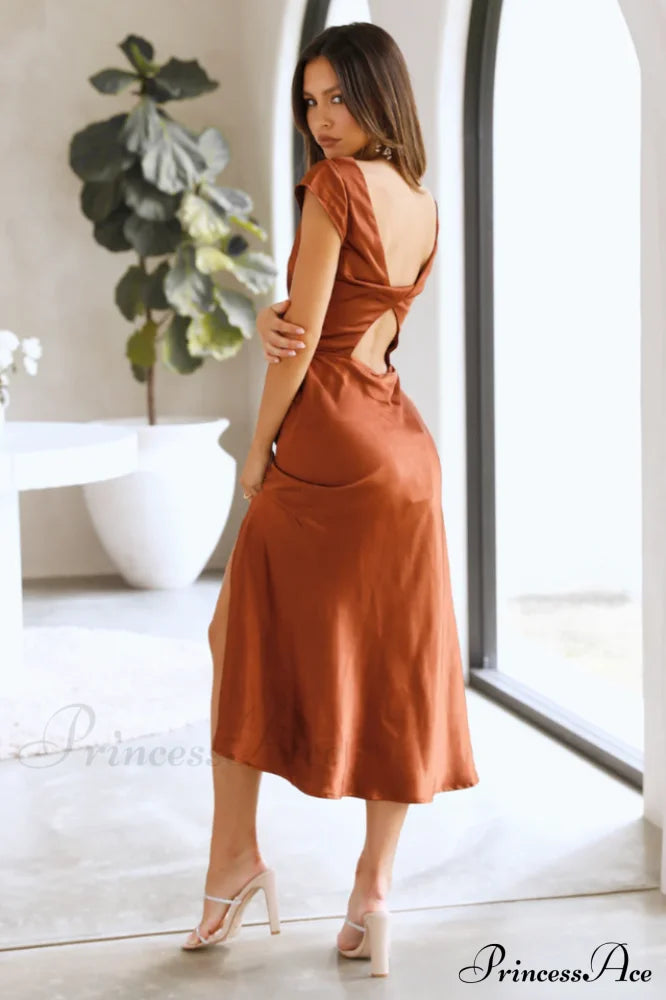 Get In Formation Satin Midi Dress | Dress In Beauty