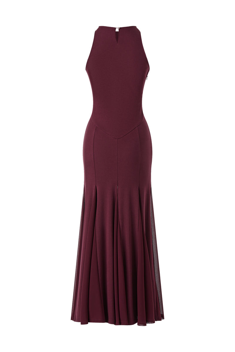 Godet-hem sleeveless maxi dress