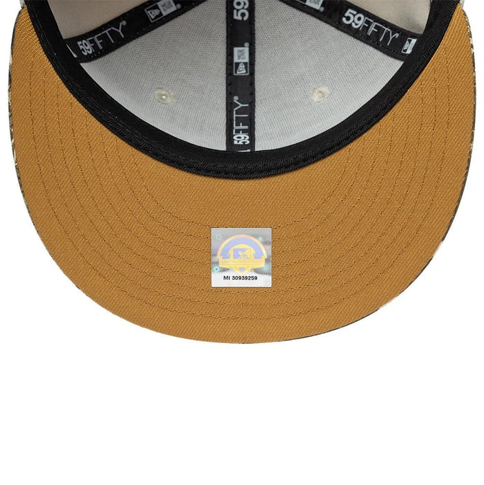 Pictured is this MiLB Hometown Gwinnett Stripers Sidepatch 59FIFTY Fitted cap in Beige. 2