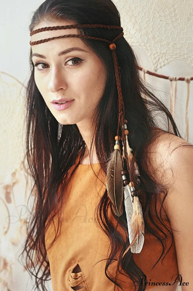 Handmade Bohemian Stylish Feather Headband