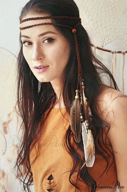 Handmade Bohemian Stylish Feather Headband