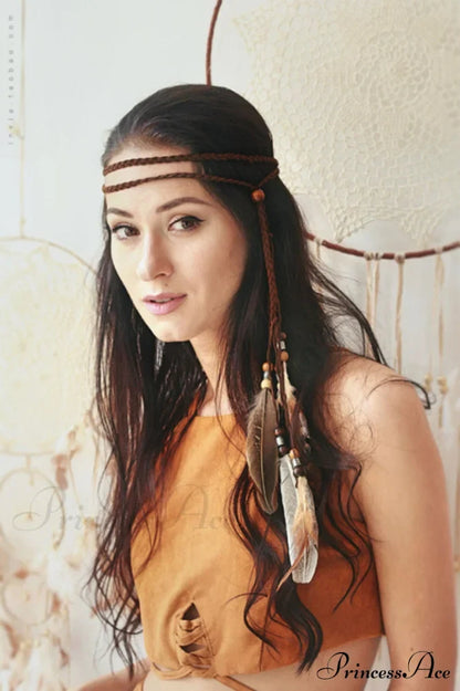 Handmade Bohemian Stylish Feather Headband