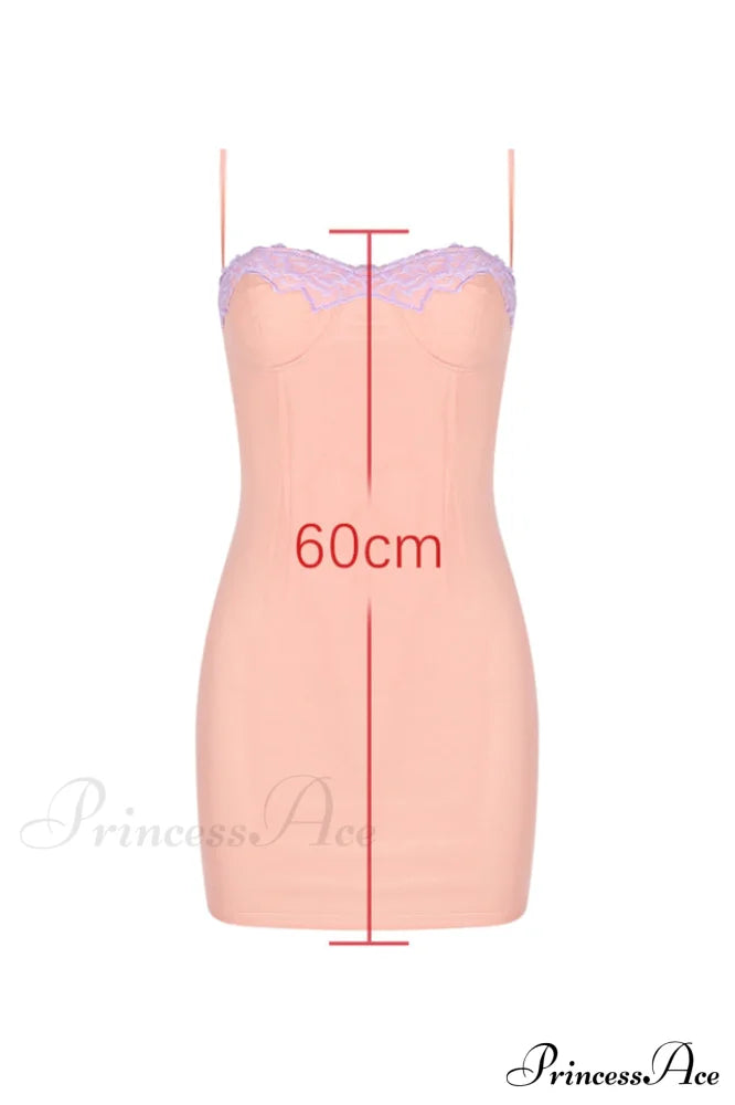 Harper Sorbet Lace Charming Trimmed Mini Dress