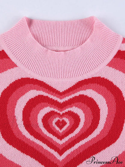 Heart Rhinestone Rib Trendy Crop Tank Top Shirts & Tops