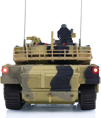 Heng Long® 1/24 RC Battle Tank Abrams M1A2 – Professional Edition – 320° Rotating Turret, Infrared Battle, BB Shooting & Real Sound