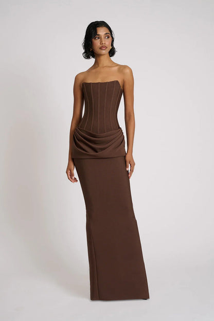Hilda Gown - Chocolate (PREORDER)