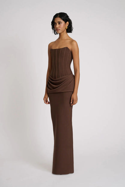 Hilda Gown - Chocolate (PREORDER)