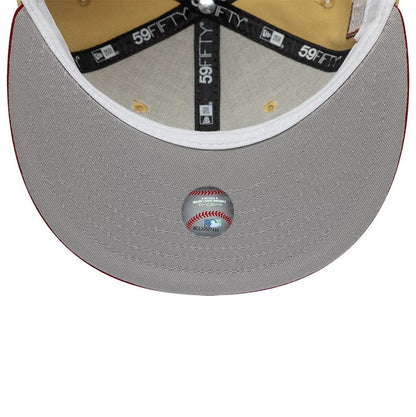 Pictured is this MLB Vegas Houston Astros 59FIFTY Fitted cap in gold. 2