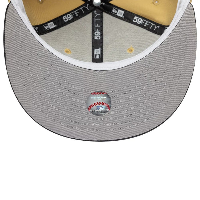 Pictured is this MLB Vegas Houston Astros 59FIFTY Fitted cap in gold. 2