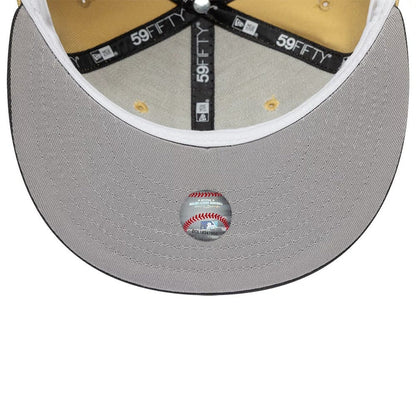 Pictured is this MLB Vegas Houston Astros 59FIFTY Fitted cap in gold. 2