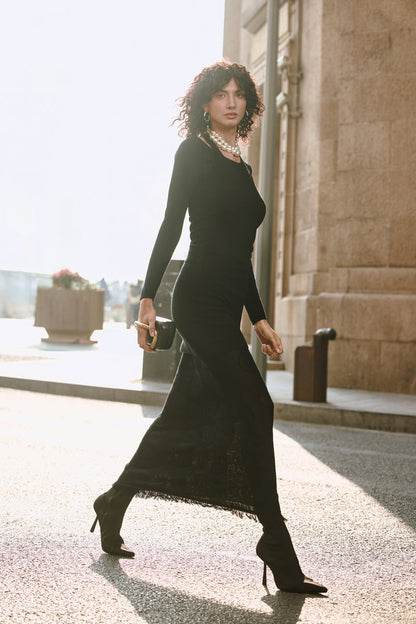 Illusion layer top & maxi skirt