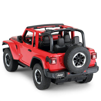 Jeep Wrangler Off-Road RC Car 1/14 Scale Licensed Remote Control Toy Car with Open Doors and Working Lights by Rastar