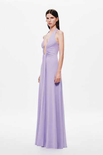 Jennifer Cupro Maxi Dress - Lilac - SHOPJAUS - JAUS